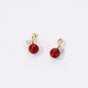 Серьги Qlady женские красные с серебряной иглой, ювелирные украшения - изображение 9