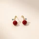 Серьги Qlady женские красные с серебряной иглой, ювелирные украшения - изображение 10
