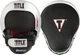 Боксерские лапы TITLE натуральная кожа 24х19 см черные серебристые - изображение 1