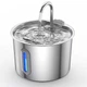 Фонтан для котів та собак Steel Fountain Y09 2,2 л з нержавіючої сталі з підсвіткою (275-METAL) - зображення 1