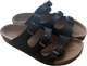 Ортопедические шлепанцы мужские кожаные FootCare FA-302, черные, размер 45 - изображение 1