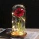 Роза в колбе в подарочной упаковке красная n2 ∙ настольная роза в колбе с led-подсветкой n2 - зображення 4