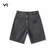 Мужские джинсовые шорты A| X Armani Exchange М темно-серые с вышивкой логотипа AX, прямой крой, Premium Denim - изображение 2