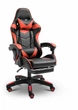 Крісло ігрове GAMING CHAIR G-001 з підставкою для ніг, колір чорний/червоний - зображення 1