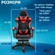 Крісло ігрове GAMING CHAIR G-001 з підставкою для ніг, колір чорний/червоний - зображення 10