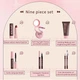 Набір декоративної косметики HiVi Makeup Set 9 в 1 – 4 матові помади, BB-крем, пудра, туш, підводка та олівець для брів (142169974) - зображення 5