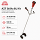 Тример садовий Vitals AZT 3654a BL Kit акумуляторний 36В 2х4А·год з ножем і волосінню 39см (243065) - зображення 1