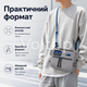 Сумка через плече Patagonia Messenger сіра водовідштовхувальна з 4 відділеннями для міста та повсякденного використання - зображення 3