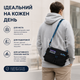 Сумка через плече Patagonia Messenger чорна водовідштовхувальна з 4 відділеннями для міста та повсякденного використання - зображення 4