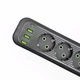 Сітковий фільтр-підовжувач 3 розетки 3хUSB-A 1xUSB-C 5м чорний HP-5-36 - зображення 3