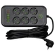 Мережевий фільтр-подовжувач 6 розеток 4 USB-A + 2USB Type-C 5м HP-5-54 - изображение 2