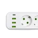Мережевий фільтр-подовжувач 3 розетки 3хUSB-A 1xUSB-C 5м білий HP-5-35 - изображение 5