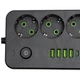 Мережевий фільтр-подовжувач 5 розеток 4xUSB-A 1xUSB-C 5м чорний HP-5-52 - изображение 5