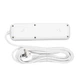 Мережевий фільтр-подовжувач 3 розетки 3хUSB-A 1xUSB-C 5м білий HP-5-35 - изображение 6
