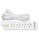 Мережевий фільтр-подовжувач 5 розеток 3xUSB-A 1xUSB-C 5м білий HP-5-39 - зображення 4