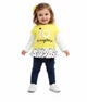 Костюм для девочки тройка толстовка, футболка и леггинсы Brums 201BEEP003-402 желтый 98 - изображение 1