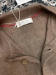 Мужская коричневая трикотажная футболка поло Brunello Cucinelli Henley из льна и хлопка размер M - изображение 8