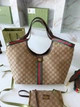 Сумка жіноча Gucci Giglio tote bag коричнева (140) - изображение 3