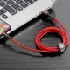 Кабель Baseus Cafule Lightning 2.4A (0.5m), Червоний / чорний - зображення 4