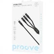 Кабель Proove Hydra 3 in1 Type-C + Micro USB + Lightning (1m) black - зображення 1