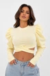 Кофта женская однотонная желтого цвета Fashion размер 46 (217354) - изображение 1