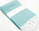 Полотенце пештемаль Turkey Towel 100х180 легкое большое для пляжа бассейна бани сауны подстилка на дачу пикник природу отпуск море ромб бирюза - изображение 4