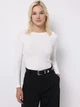 Лонгслив длинный женский Colin's CL1070957OFW L Off White (8684112334356) - изображение 1