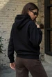 Женский Худи Стаф Черный Оверсайз Без Логотипа Спортивная Кофта Staff Lav Black Oversize XS (400667) - изображение 2