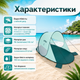 Пляжная палатка Bestway 200×120×90 см двухместная с защитой от солнца UPF 80+ полуавтоматической сборкой полиэстером 190T каркасом из стекловолокна и сумкой для хранения - изображение 5