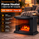 Тепловентилятор Flame Heater портативний керамічний 1000 Вт з ефектом 3D полумя дистанційним керуванням таймером та термостатом чорний - зображення 2