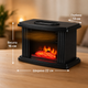Тепловентилятор Flame Heater портативний керамічний 1000 Вт з ефектом 3D полумя дистанційним керуванням таймером та термостатом чорний - зображення 11