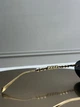 Очки солнцезащитные Gucci GG1922 золотые безободковые, овальные, темная линза, жемчуг, логотип GG, женские - изображение 7