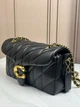 COACH Tabby 26 — жіноча сумка на ланцюжку, стьобана, чорна, золотий логотип - изображение 2