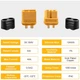 Набір конекторів AMASS XT60-Male + XT60-Female з ковпачками комплект 10шт Yellow-Black - зображення 6