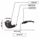 Люлька Anton Dublin Briar Sandblast Pipe 9mm Midnight - изображение 2