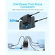 Зарядное устройство Anker 2xUSB-C + 2xUSB 50W black (A121EG11) - изображение 2