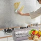 Самоклеящаяся алюминиевая пленка для кухни 60×500 см, защитная фольга от жира, влаги и высокой температуры - изображение 5