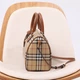 Женская сумка Burberry Medium Check Bowling бежевого цвета артикул 36590 - изображение 3