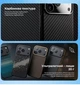Чохол Ультратонкий 1.2мм Вуглепластиковий з Карбоновим Покриттям Carbon Slim with MagSafe iPhone 17 Pro black - зображення 6