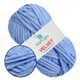 Popyarn Velvet, Яскраво-блакитний №028 - 100% поліестер, 100 г / 120 м, для пледів, іграшок, в'язання спицями та гачком - зображення 1