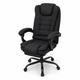 Офісне крісло з тканини Hanert Fabric Black + підставка для ніг - изображение 2