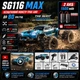 Машинка на радиоуправлении SG116 MAX 1:16 — безщеточный монстр-трак 4WD до 80 км/ч 2 аккумулятора - изображение 1