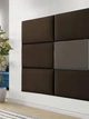 М’які настінні панелі brown 40×80 1 шт 4 см узголів’я для ліжка Коричневий (88345м) - зображення 1