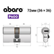 Цилиндр ABARO P600 (модульный) 72 (36*36) Ni никель сатин 5 ключей - изображение 15