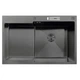 Кухонная мойка Mixxus MH7849R-HK 780x490 нержавеющая сталь, врезная, черный (3,0/0,9) (MX1938) - изображение 1