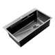 Кухонна мийка Zerix ZH8045-SET-05 Nano-Black 800x450 нержавіюча сталь, урізна, чорний (3,0/0,8) (ZM5585) - зображення 3