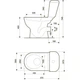 Унитаз компакт Mito (Cersanit) 901 Merida 031 670x350 овальный, с сиденьем, белый (K03-071) - изображение 3