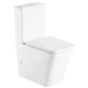 Унитаз компакт Mixxus Quadro 610x365 прямоугольный, с сиденьем, белый (MP6588) - изображение 1