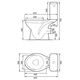 Унитаз компакт Mito (Cersanit) Grey 010 670x355 овальный, с сиденьем, белый (CCKZ1011552058) - изображение 2