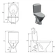 Унитаз компакт Mito (Cersanit) 802 ЕKO SIMPLEON 010 650x350 полукруглый, с сиденьем, белый - изображение 2